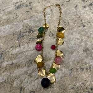 Multi-Color Gold Plated Bauble Necklace